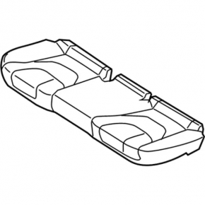 Ford Fusion mk5 13-15 rear seat cushion, black fabric, white stitching