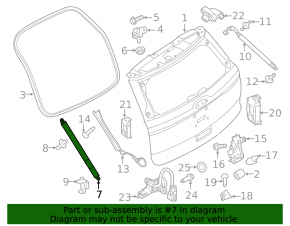 Shock absorber trunk door left Ford Explorer 16-19