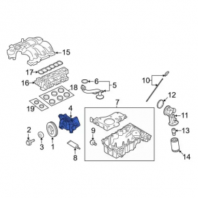 Oil pump for Ford Explorer 11-19 3.5 internal combustion engine