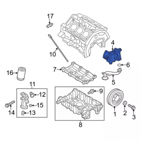 Oil pump for Ford Explorer 11-19 3.5 internal combustion engine