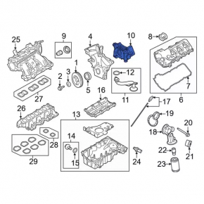 Oil pump for Ford Explorer 11-19 3.5 internal combustion engine