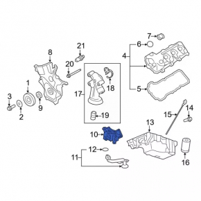 Oil pump for Ford Explorer 11-19 3.5 internal combustion engine