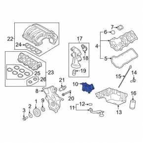 Oil pump for Ford Explorer 11-19 3.5 internal combustion engine