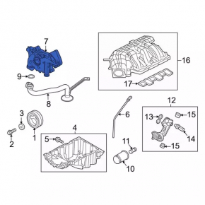 Oil pump for Ford Explorer 11-19 3.5 internal combustion engine