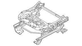 Left driver's seat runner for a 2020 Ford Bronco Sport (manual transmission)