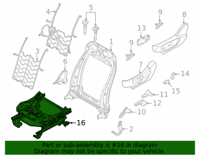 Left driver's seat runner for a 2020 Ford Bronco Sport (manual transmission)