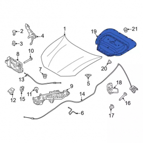 Ford Mustang Mach-E 21-23 Hood Insulation