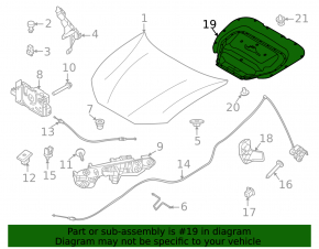 Ford Mustang Mach-E 21-23 Hood Insulation