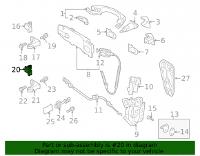 Lower front left door hinge Volkswagen ID.4 23-25 2 parts