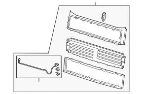 VW Jetta 25-26 radiator deflector blinds with motor