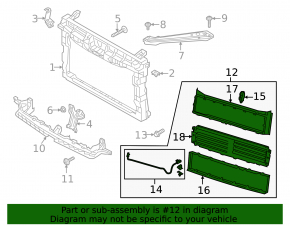 VW Jetta 25-26 radiator deflector blinds with motor