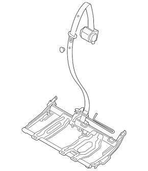Seat belt 2 row center Audi Q8 19-25 black