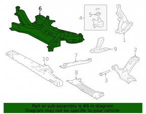Front subframe Lexus NX300h 15-21