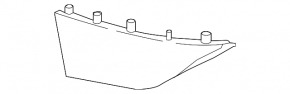 Right rear bumper lip for Toyota Prius 50 16-18