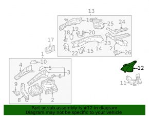 Front left fender liner for Toyota Avalon 2012