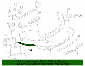 Rear right reflector for BMW X5 F15 14-18