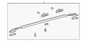 Roof rails 2 pcs Toyota Sienna 04-10 missing 2 pads, paint peeled off