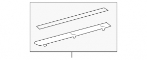 Door sill trim front right outer Lexus ES300h ES350 13-18 chrome