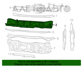 Metal wiper pan for Chrysler 200 15-17