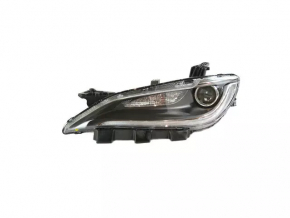 Left front headlight Chrysler 200 15-17 halogen with mount + LED DRL, black insert