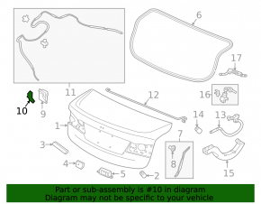 Trunk lid lock bracket Honda Accord 23-