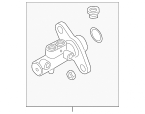 Master brake cylinder Audi Q7 4L 10-15 with reservoir