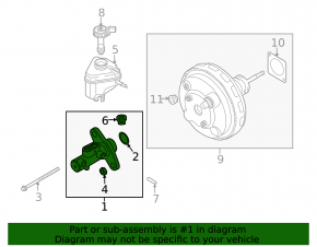 Master brake cylinder Audi Q7 4L 10-15 with reservoir