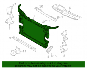 TV panel radiator Audi Q5 80A 18-24 3.0T broken latch, hole punched