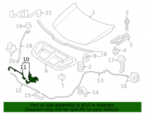 Kia Sportage 23-26 hood lock with sensor