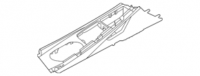 Hyundai Elantra 22-25 black center console trim for wireless charging