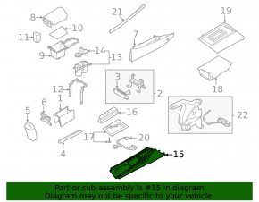 Hyundai Elantra 22-25 black center console trim for wireless charging