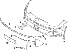Hyundai Ioniq 6 23-25 front bumper emblem