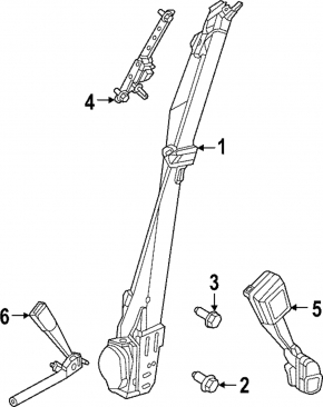 Nissan Ariya 23-25 passenger seat belt tensioner