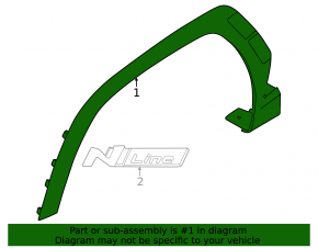 Front left fender arch trim for Hyundai Tucson 2022-2026
