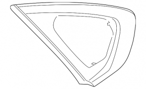 Window blind glass rear right Kia Forte 19-24 4d chrome