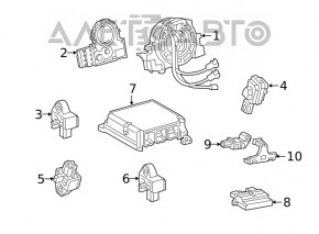Airbag sensor door left Toyota Rav4 19-22