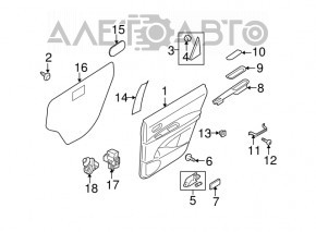 Subaru b9 Tribeca front left door panel, gray