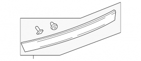 Trunk lid molding Chevrolet Cruze 11-15 without camera chrome
