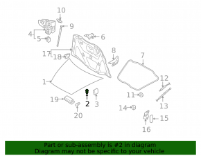 Bonnet bumper left Porsche Macan 15-18 inner
