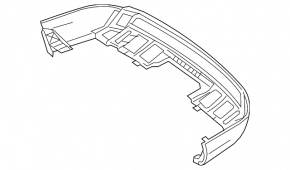 Rear bumper lip Mercedes W166 ML 12-15