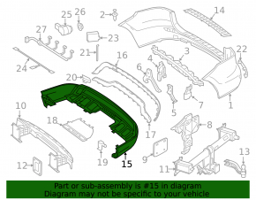 Rear bumper lip Mercedes W166 ML 12-15