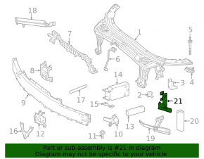 Front bumper reinforcement strut upper left Mercedes C-class W205 15-21