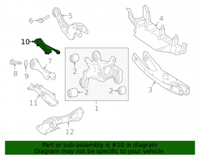 Upper rear wishbone trim, left, Mercedes A-class V177 19-22