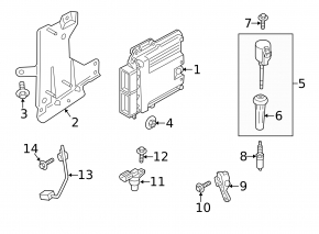 Block ECU engine computer Ford Fusion mk5 15-20 plug-in