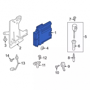 Block ECU engine computer Ford Fusion mk5 15-20 plug-in