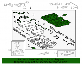 Battery VVB complete Toyota Highlander 11-13 hybrid