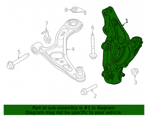 Front left axle Ford Mustang Mach-E 21-23