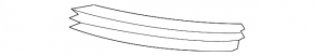 Front bumper grille trim, right, Land Rover Range Rover 2013-2017 pre-restyling, gray