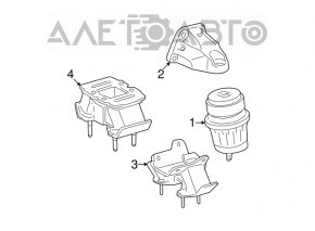 Engine mount left Lexus IS250 IS300 IS350 06-13 RWD
