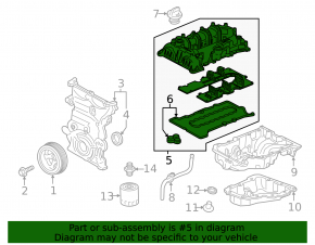 Chevrolet Volt 16-1.5 valve cover without breather nipple